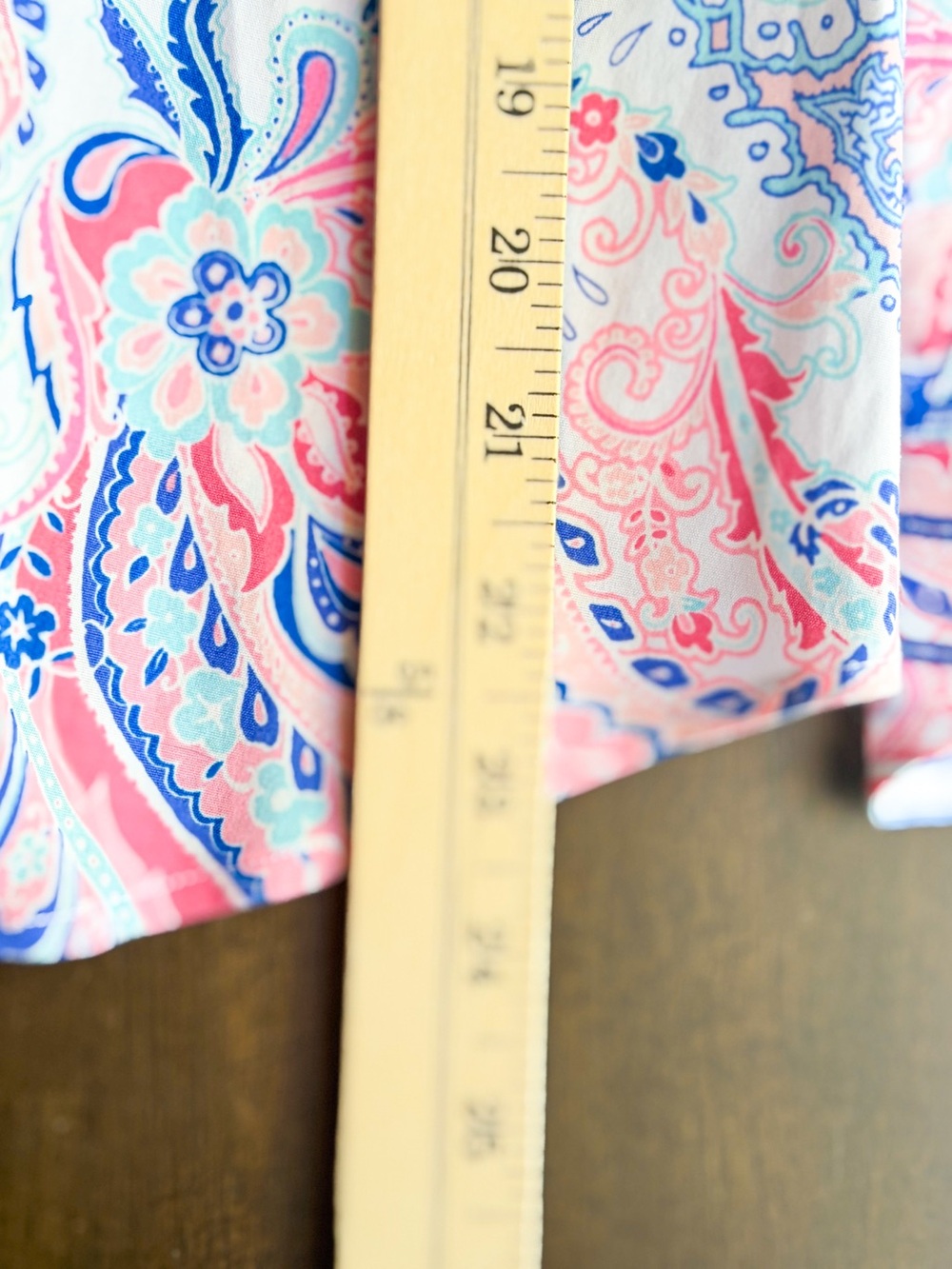 Talbots Petite 10P Paisley Button Down Cotton Stretch Preppy Coastal Luxury EUC - Picture 6 of 7